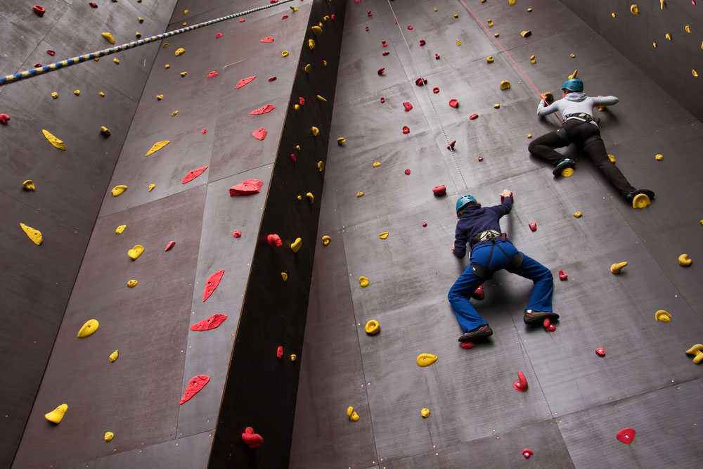 Two indoor climbers